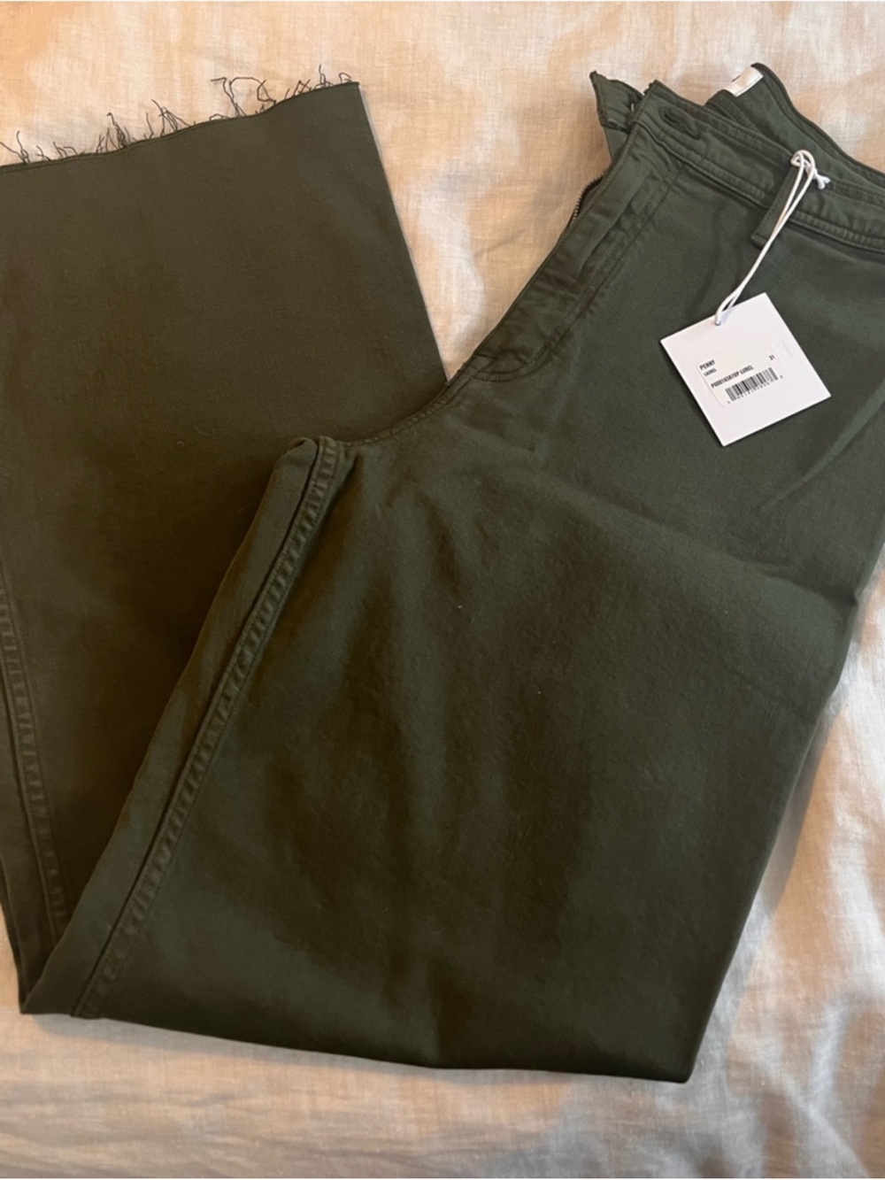 Pistola Penny High Rise Wide Leg Pants Green